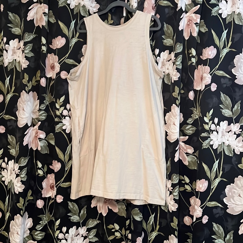 Neutral tan tank dress | Old Navy | XXL | 100% cotton